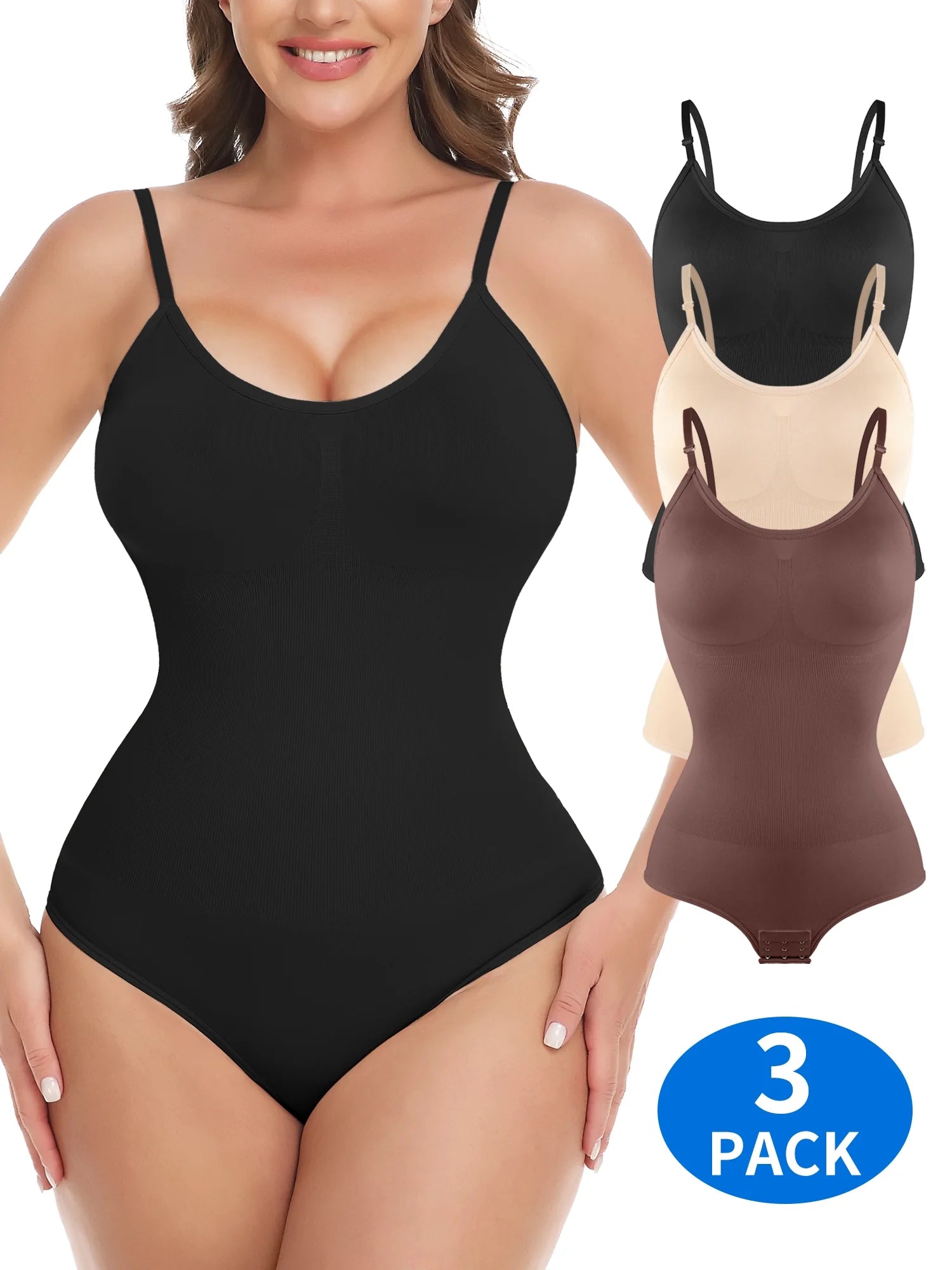 Shapewear Bodysuit for Women Tummy Control Body Shaper Seamless Sculpting Snatched High Waist Body Suit